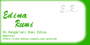 edina rumi business card